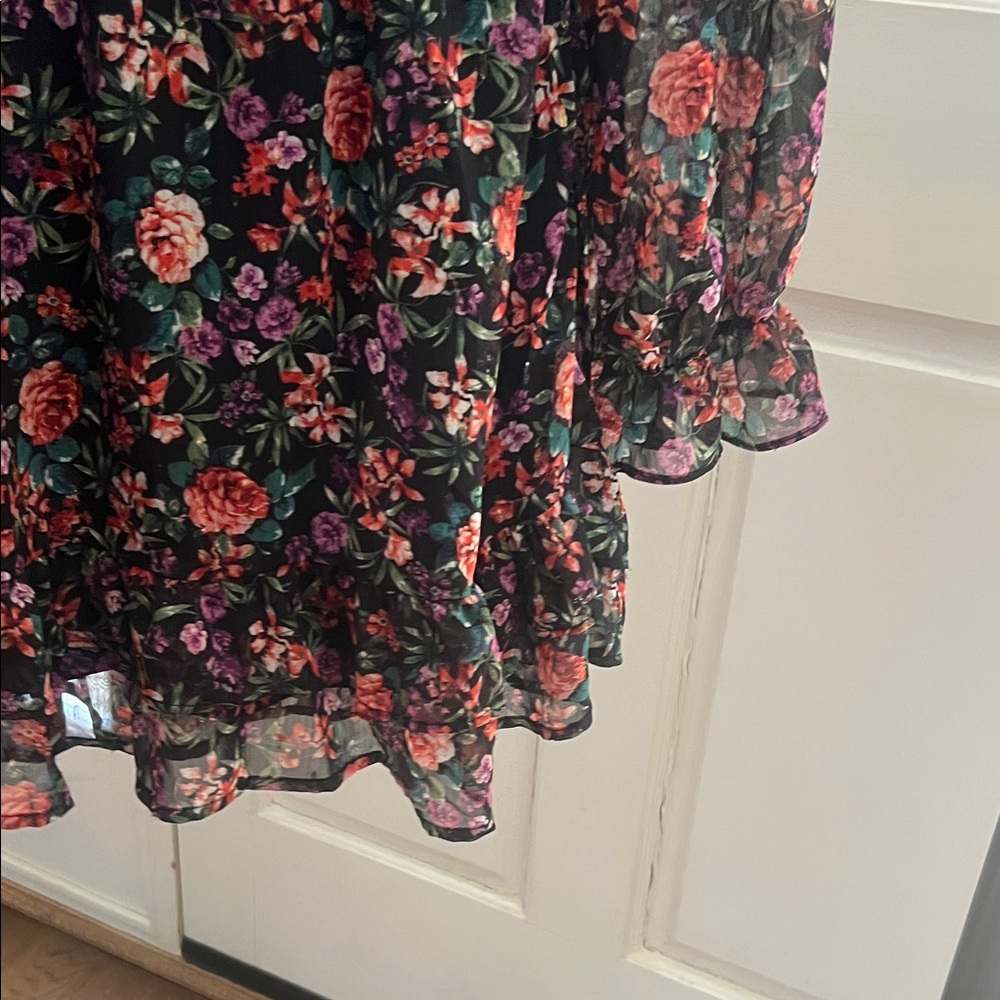Peach Love California Vibrant Floral Dress - Picture 5 of 6